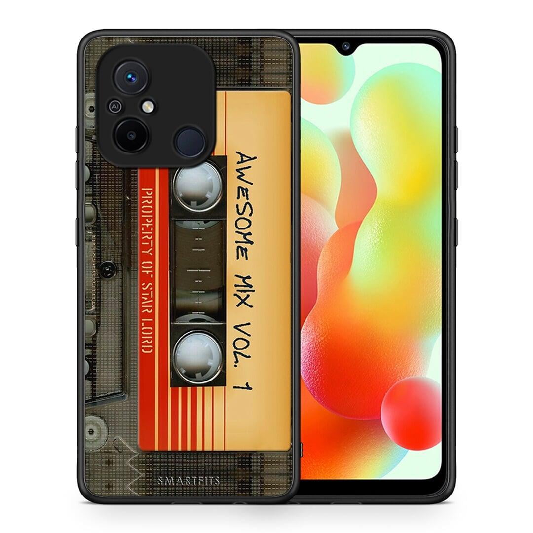 Θήκη Xiaomi Redmi 12C Awesome Mix από τη Smartfits με σχέδιο στο πίσω μέρος και μαύρο περίβλημα | Xiaomi Redmi 12C Awesome Mix Case with Colorful Back and Black Bezels