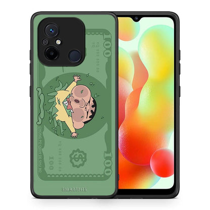 Θήκη Xiaomi Redmi 12C Big Money από τη Smartfits με σχέδιο στο πίσω μέρος και μαύρο περίβλημα | Xiaomi Redmi 12C Big Money Case with Colorful Back and Black Bezels