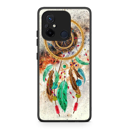 Θήκη Xiaomi Redmi 12C Boho DreamCatcher από τη Smartfits με σχέδιο στο πίσω μέρος και μαύρο περίβλημα | Xiaomi Redmi 12C Boho DreamCatcher Case with Colorful Back and Black Bezels