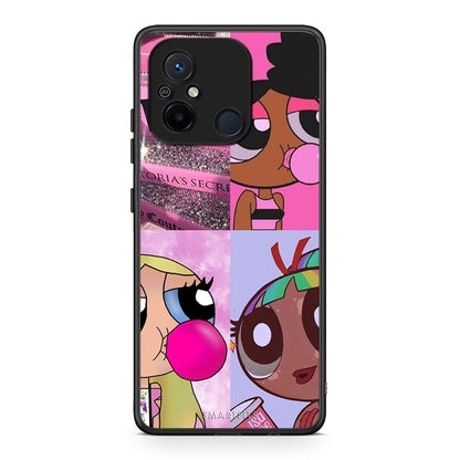 Θήκη Xiaomi Redmi 12C Bubble Girls από τη Smartfits με σχέδιο στο πίσω μέρος και μαύρο περίβλημα | Xiaomi Redmi 12C Bubble Girls Case with Colorful Back and Black Bezels