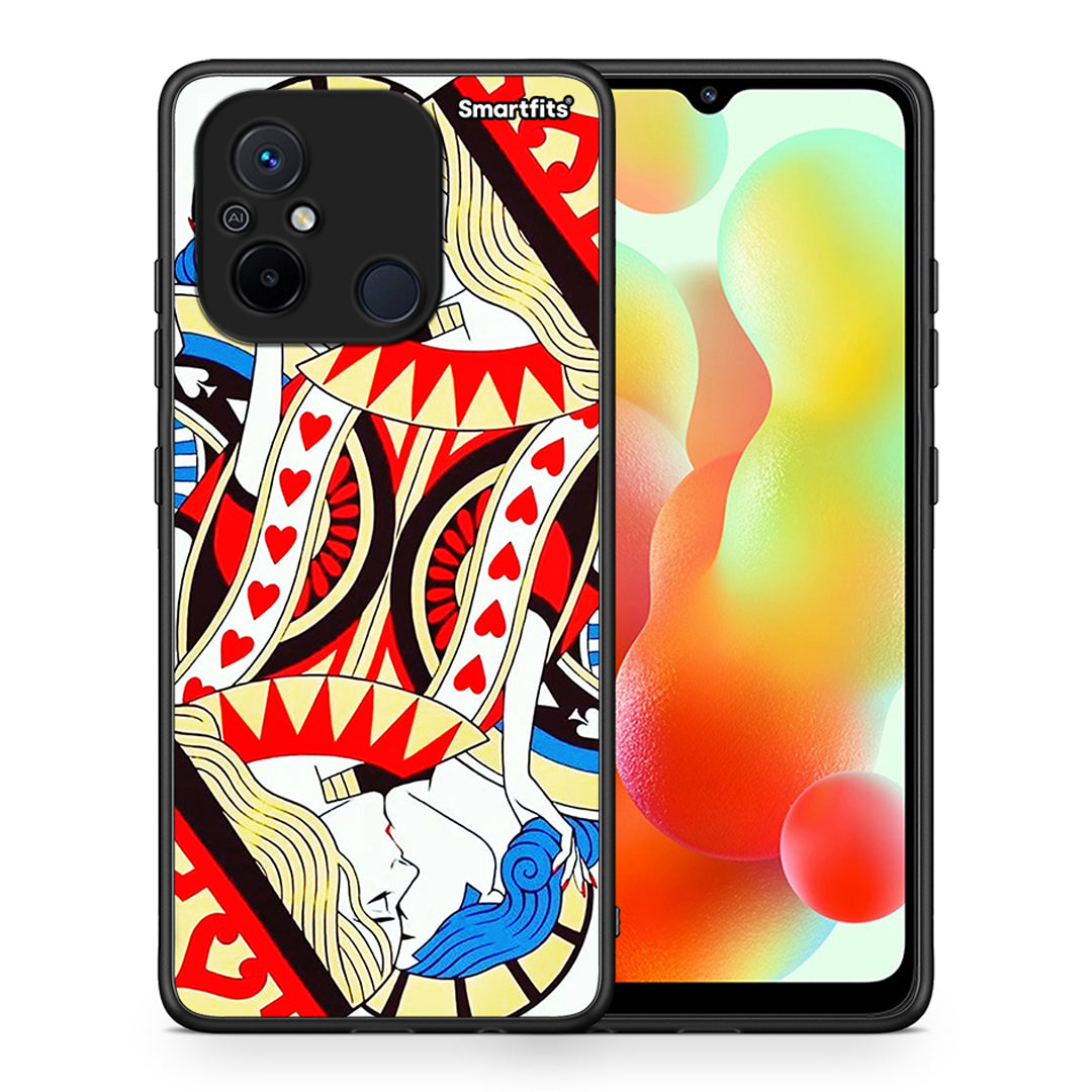 Θήκη Xiaomi Redmi 12C Card Love από τη Smartfits με σχέδιο στο πίσω μέρος και μαύρο περίβλημα | Xiaomi Redmi 12C Card Love Case with Colorful Back and Black Bezels