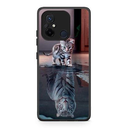 Θήκη Xiaomi Redmi 12C Cute Tiger από τη Smartfits με σχέδιο στο πίσω μέρος και μαύρο περίβλημα | Xiaomi Redmi 12C Cute Tiger Case with Colorful Back and Black Bezels