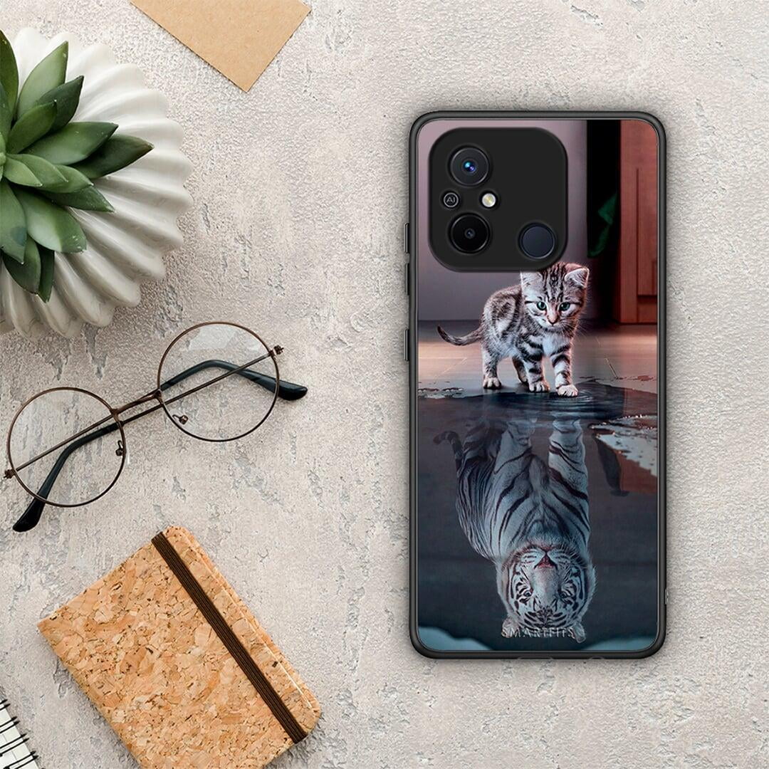 Θήκη Xiaomi Redmi 12C Cute Tiger από τη Smartfits με σχέδιο στο πίσω μέρος και μαύρο περίβλημα | Xiaomi Redmi 12C Cute Tiger Case with Colorful Back and Black Bezels