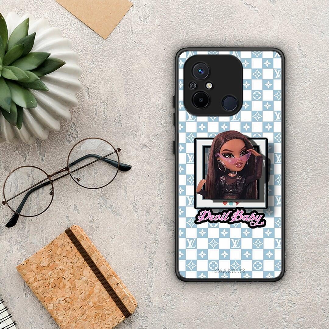 Θήκη Xiaomi Redmi 12C Devil Baby από τη Smartfits με σχέδιο στο πίσω μέρος και μαύρο περίβλημα | Xiaomi Redmi 12C Devil Baby Case with Colorful Back and Black Bezels