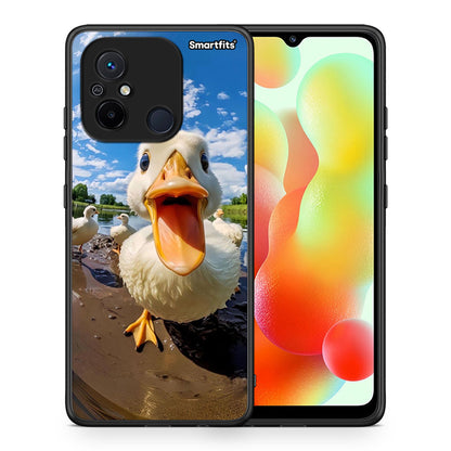 Θήκη Xiaomi Redmi 12C Duck Face από τη Smartfits με σχέδιο στο πίσω μέρος και μαύρο περίβλημα | Xiaomi Redmi 12C Duck Face Case with Colorful Back and Black Bezels