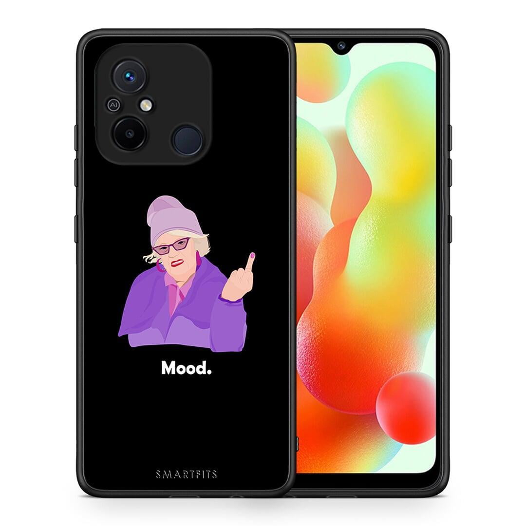 Θήκη Xiaomi Redmi 12C Grandma Mood Black από τη Smartfits με σχέδιο στο πίσω μέρος και μαύρο περίβλημα | Xiaomi Redmi 12C Grandma Mood Black Case with Colorful Back and Black Bezels