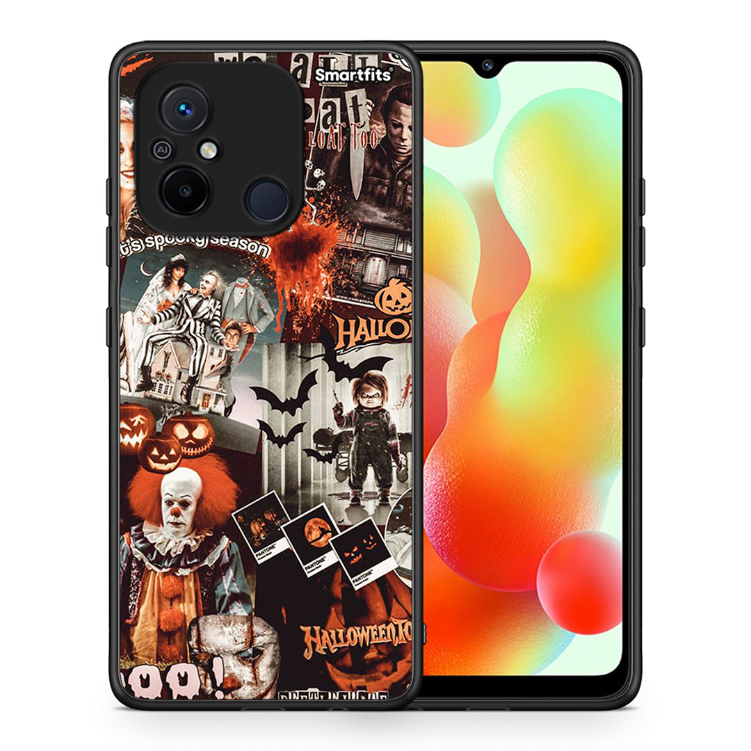 Θήκη Xiaomi Redmi 12C Halloween Spooky Season από τη Smartfits με σχέδιο στο πίσω μέρος και μαύρο περίβλημα | Xiaomi Redmi 12C Halloween Spooky Season Case with Colorful Back and Black Bezels