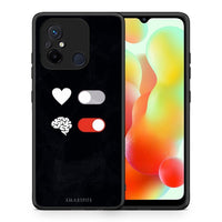 Thumbnail for Θήκη Xiaomi Redmi 12C Heart Vs Brain από τη Smartfits με σχέδιο στο πίσω μέρος και μαύρο περίβλημα | Xiaomi Redmi 12C Heart Vs Brain Case with Colorful Back and Black Bezels