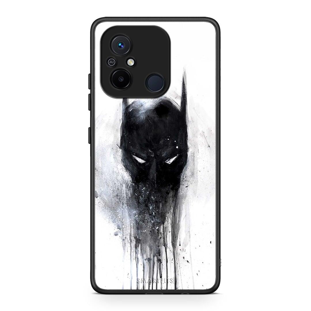 Θήκη Xiaomi Redmi 12C Hero Paint Bat από τη Smartfits με σχέδιο στο πίσω μέρος και μαύρο περίβλημα | Xiaomi Redmi 12C Hero Paint Bat Case with Colorful Back and Black Bezels