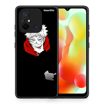 Θήκη Xiaomi Redmi 12C Itadori Anime από τη Smartfits με σχέδιο στο πίσω μέρος και μαύρο περίβλημα | Xiaomi Redmi 12C Itadori Anime Case with Colorful Back and Black Bezels