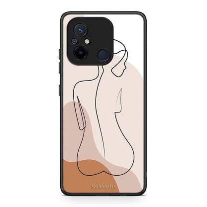 Θήκη Xiaomi Redmi 12C LineArt Woman από τη Smartfits με σχέδιο στο πίσω μέρος και μαύρο περίβλημα | Xiaomi Redmi 12C LineArt Woman Case with Colorful Back and Black Bezels
