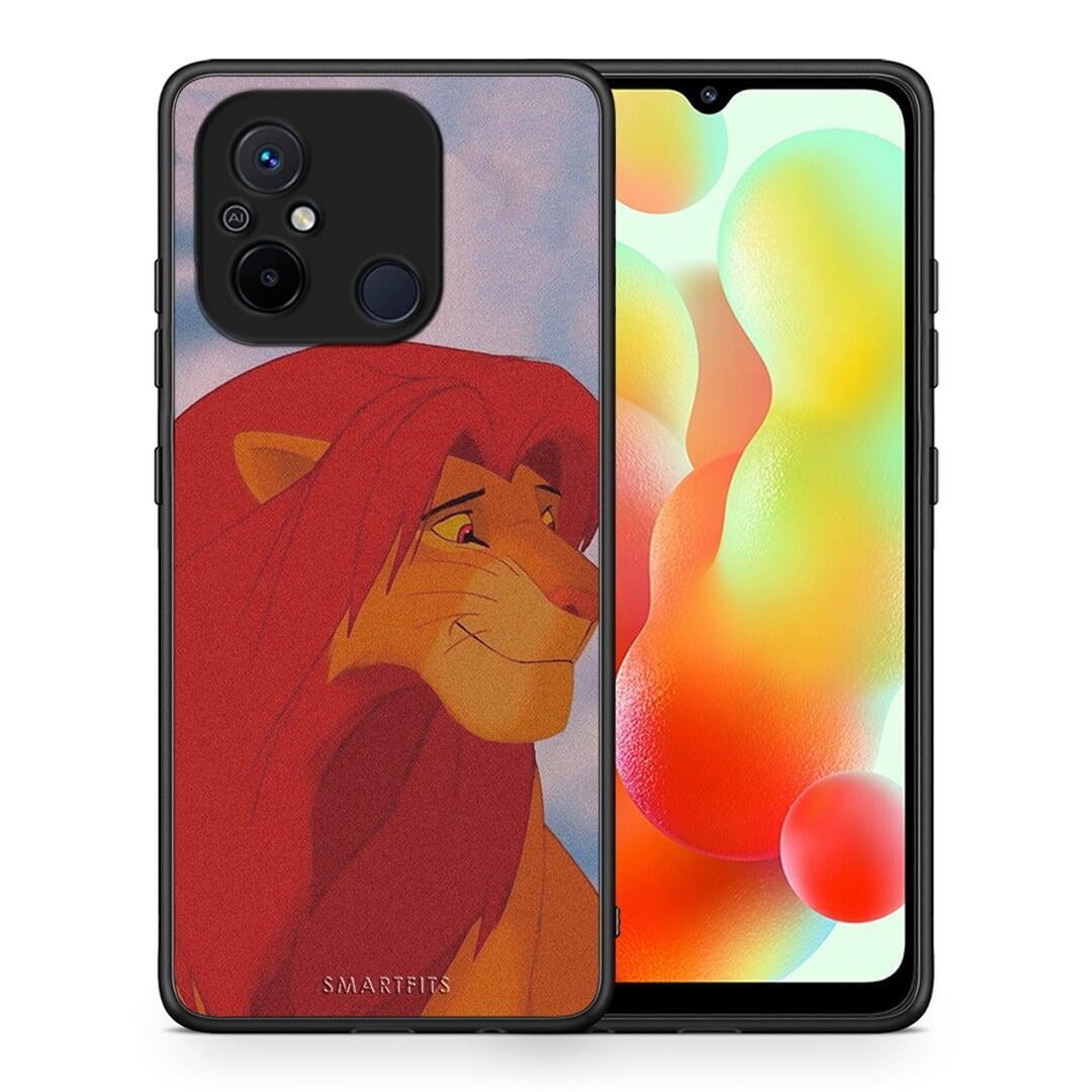 Θήκη Xiaomi Redmi 12C Lion Love 1 από τη Smartfits με σχέδιο στο πίσω μέρος και μαύρο περίβλημα | Xiaomi Redmi 12C Lion Love 1 Case with Colorful Back and Black Bezels