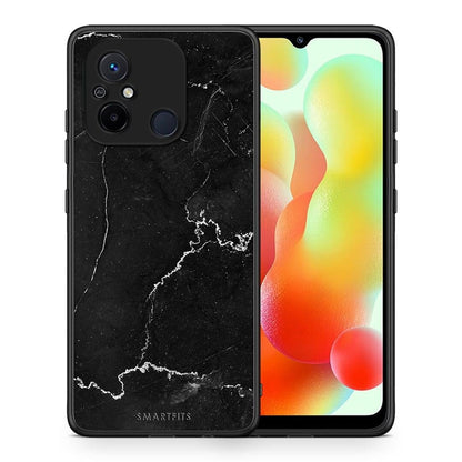 Θήκη Xiaomi Redmi 12C Marble Black από τη Smartfits με σχέδιο στο πίσω μέρος και μαύρο περίβλημα | Xiaomi Redmi 12C Marble Black Case with Colorful Back and Black Bezels