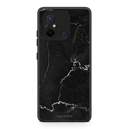 Θήκη Xiaomi Redmi 12C Marble Black από τη Smartfits με σχέδιο στο πίσω μέρος και μαύρο περίβλημα | Xiaomi Redmi 12C Marble Black Case with Colorful Back and Black Bezels