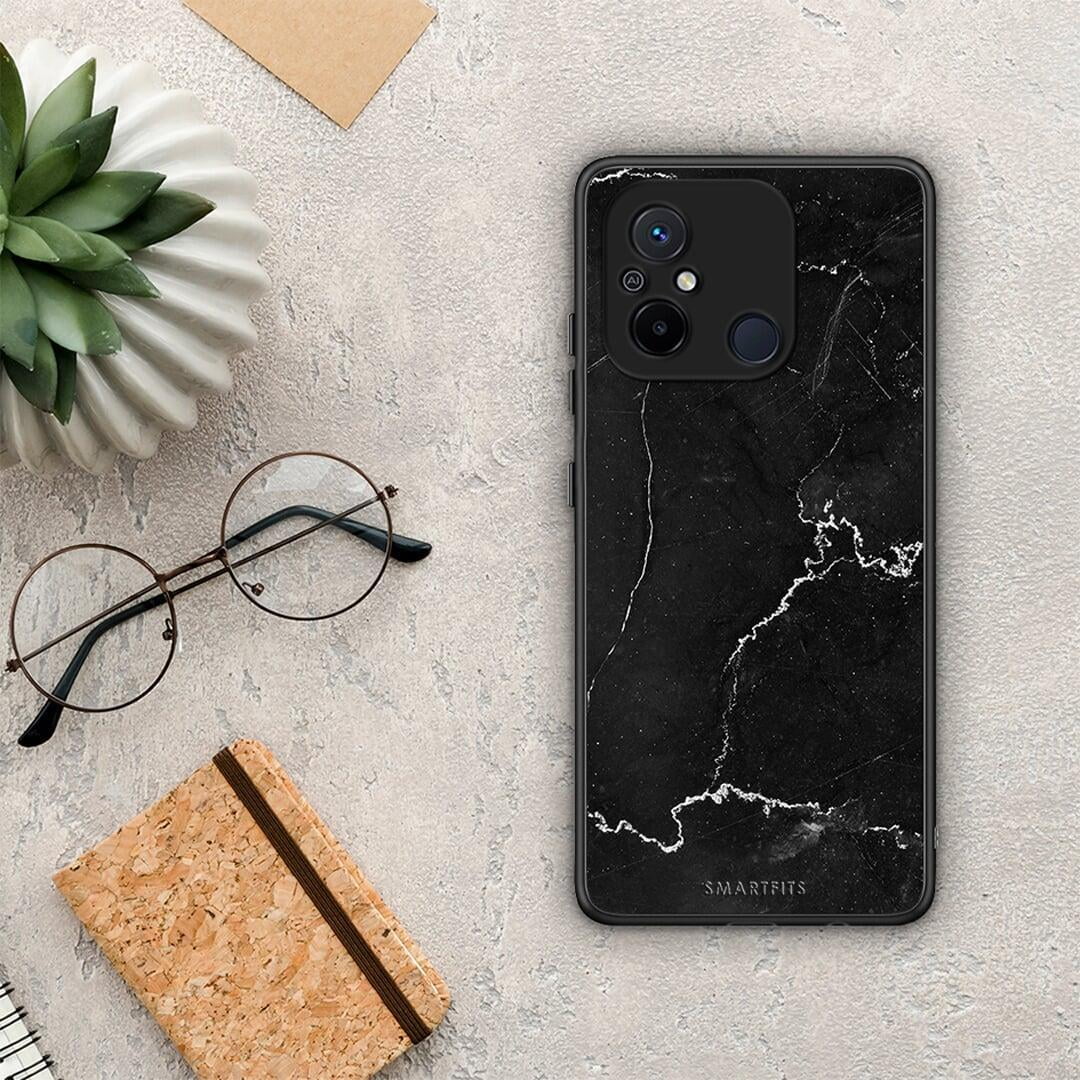 Θήκη Xiaomi Redmi 12C Marble Black από τη Smartfits με σχέδιο στο πίσω μέρος και μαύρο περίβλημα | Xiaomi Redmi 12C Marble Black Case with Colorful Back and Black Bezels
