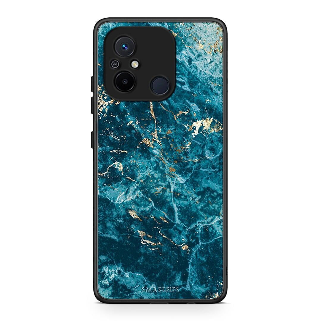 Θήκη Xiaomi Redmi 12C Marble Blue από τη Smartfits με σχέδιο στο πίσω μέρος και μαύρο περίβλημα | Xiaomi Redmi 12C Marble Blue Case with Colorful Back and Black Bezels