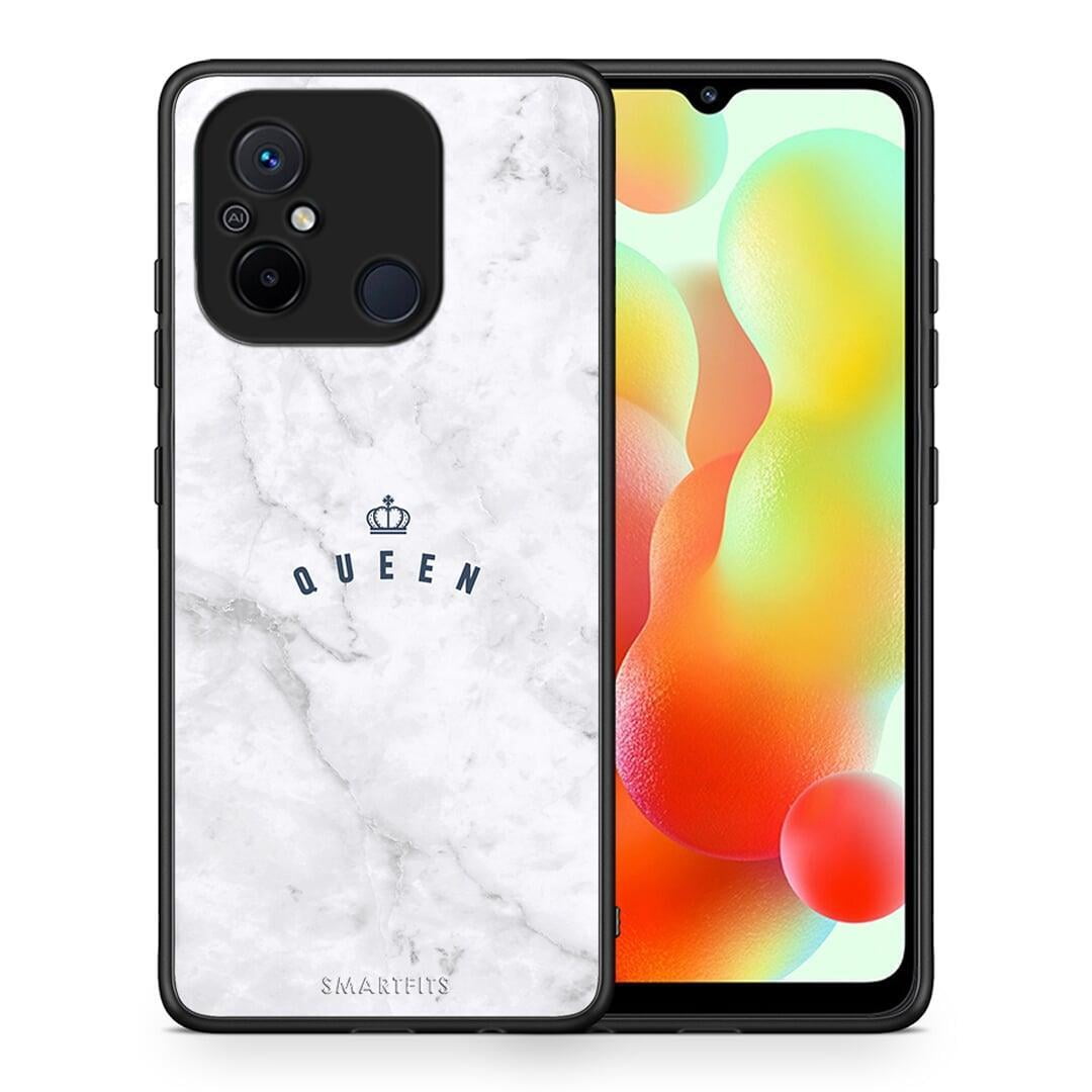 Θήκη Xiaomi Redmi 12C Marble Queen από τη Smartfits με σχέδιο στο πίσω μέρος και μαύρο περίβλημα | Xiaomi Redmi 12C Marble Queen Case with Colorful Back and Black Bezels