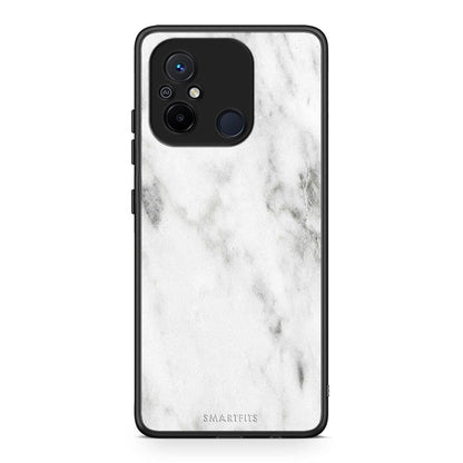 Θήκη Xiaomi Redmi 12C Marble White από τη Smartfits με σχέδιο στο πίσω μέρος και μαύρο περίβλημα | Xiaomi Redmi 12C Marble White Case with Colorful Back and Black Bezels