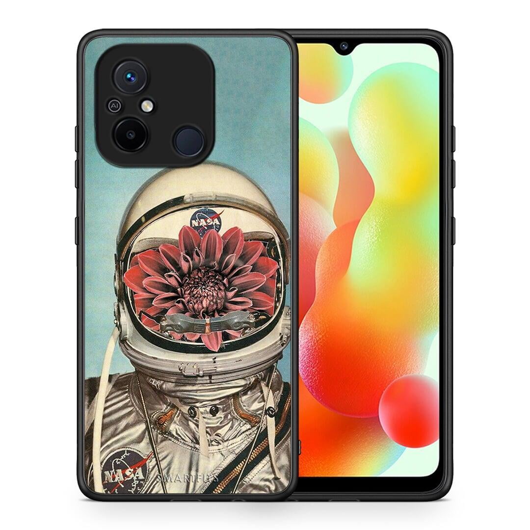 Θήκη Xiaomi Redmi 12C Nasa Bloom από τη Smartfits με σχέδιο στο πίσω μέρος και μαύρο περίβλημα | Xiaomi Redmi 12C Nasa Bloom Case with Colorful Back and Black Bezels