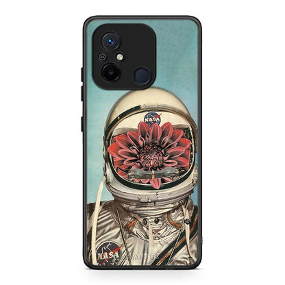 Θήκη Xiaomi Redmi 12C Nasa Bloom από τη Smartfits με σχέδιο στο πίσω μέρος και μαύρο περίβλημα | Xiaomi Redmi 12C Nasa Bloom Case with Colorful Back and Black Bezels