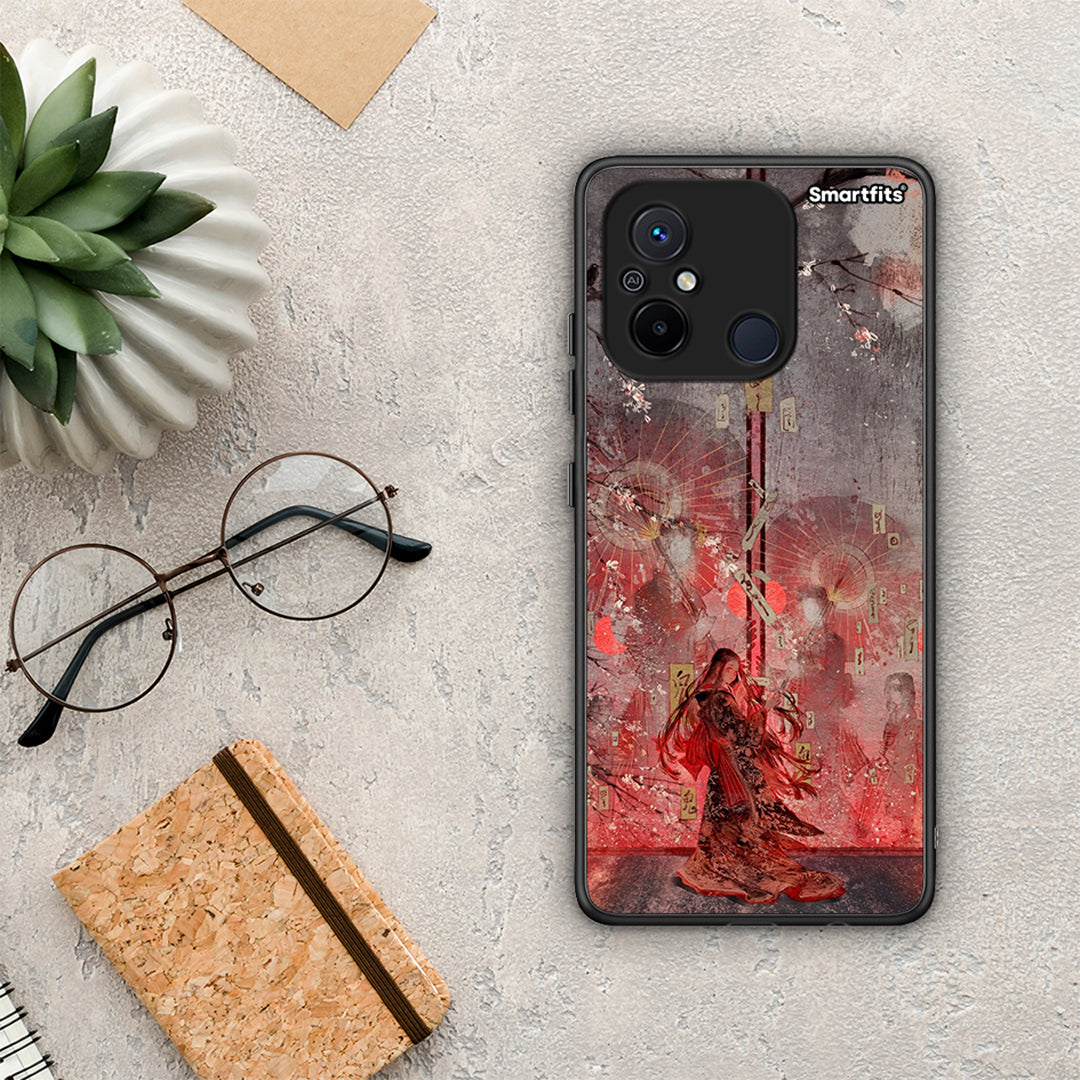 Θήκη Xiaomi Redmi 12C Nezuko Kamado από τη Smartfits με σχέδιο στο πίσω μέρος και μαύρο περίβλημα | Xiaomi Redmi 12C Nezuko Kamado Case with Colorful Back and Black Bezels