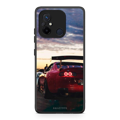 Θήκη Xiaomi Redmi 12C Racing Supra από τη Smartfits με σχέδιο στο πίσω μέρος και μαύρο περίβλημα | Xiaomi Redmi 12C Racing Supra Case with Colorful Back and Black Bezels