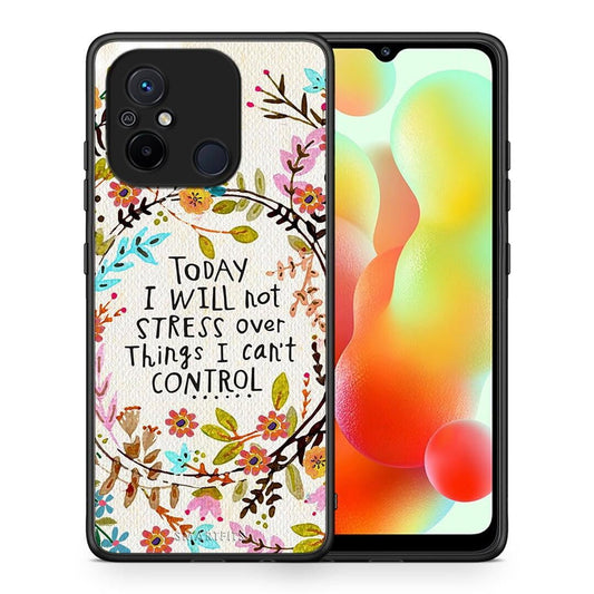 Θήκη Xiaomi Redmi 12C Stress Over από τη Smartfits με σχέδιο στο πίσω μέρος και μαύρο περίβλημα | Xiaomi Redmi 12C Stress Over Case with Colorful Back and Black Bezels