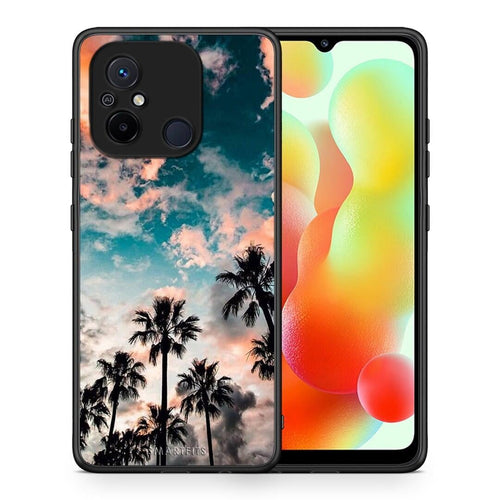 Θήκη Xiaomi Redmi 12C Summer Sky από τη Smartfits με σχέδιο στο πίσω μέρος και μαύρο περίβλημα | Xiaomi Redmi 12C Summer Sky Case with Colorful Back and Black Bezels