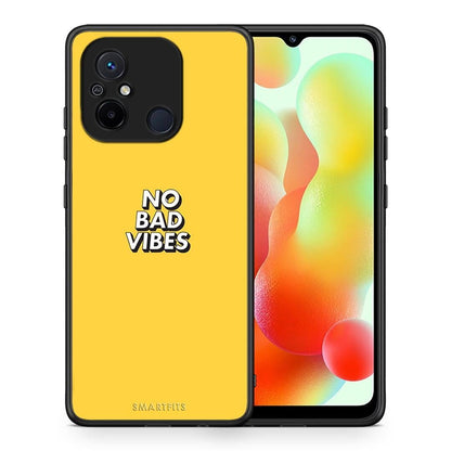 Θήκη Xiaomi Redmi 12C Text Vibes από τη Smartfits με σχέδιο στο πίσω μέρος και μαύρο περίβλημα | Xiaomi Redmi 12C Text Vibes Case with Colorful Back and Black Bezels