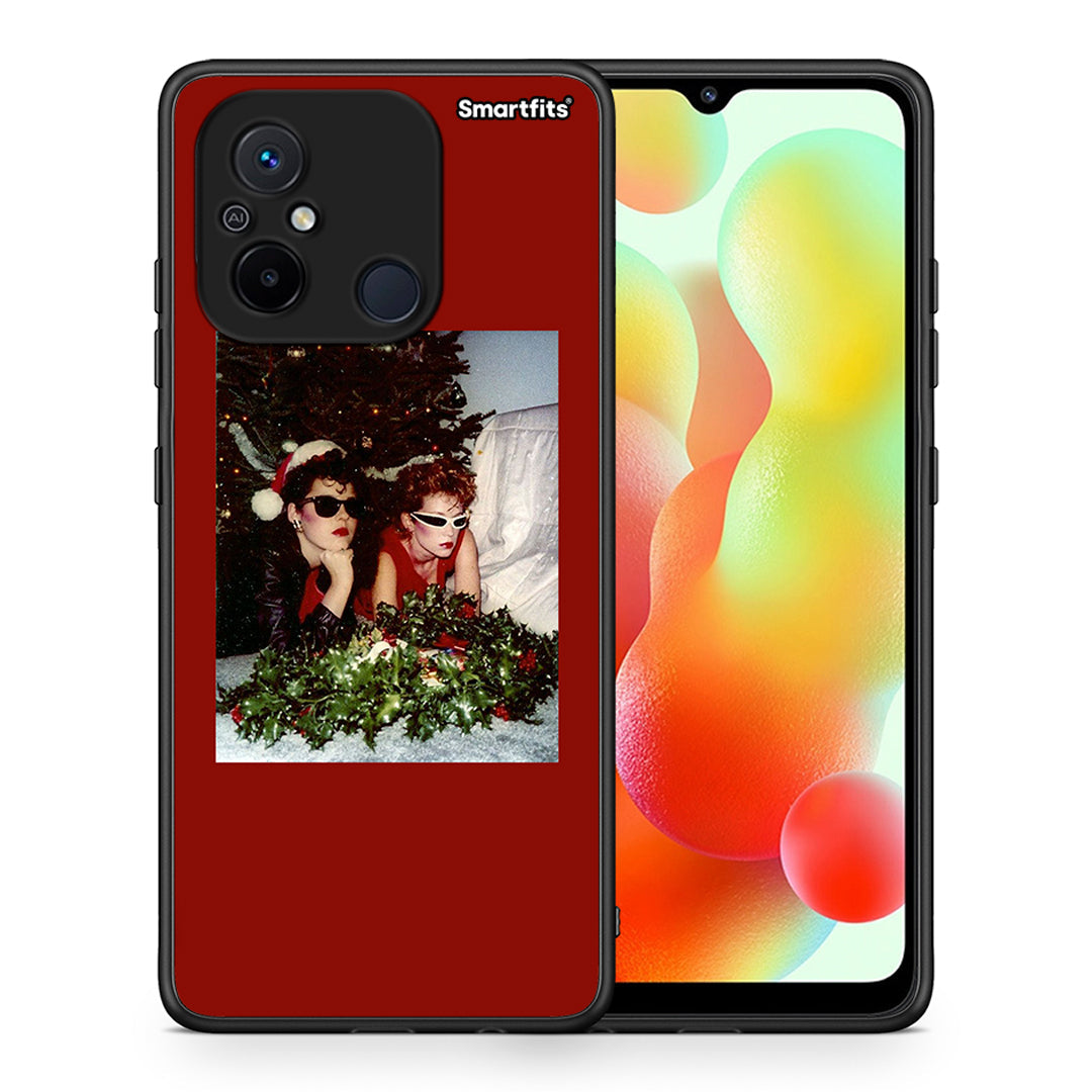 Θήκη Xiaomi Redmi 12C Waiting For Xmas από τη Smartfits με σχέδιο στο πίσω μέρος και μαύρο περίβλημα | Xiaomi Redmi 12C Waiting For Xmas Case with Colorful Back and Black Bezels