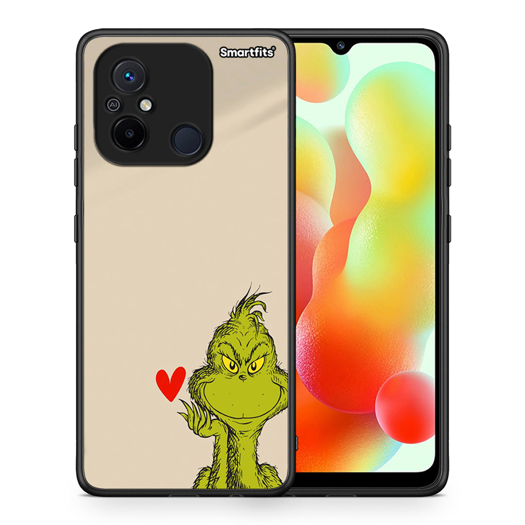 Θήκη Xiaomi Redmi 12C Xmas Grinch από τη Smartfits με σχέδιο στο πίσω μέρος και μαύρο περίβλημα | Xiaomi Redmi 12C Xmas Grinch Case with Colorful Back and Black Bezels