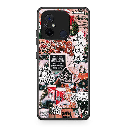 Θήκη Xiaomi Redmi 12C Xmas Habbits από τη Smartfits με σχέδιο στο πίσω μέρος και μαύρο περίβλημα | Xiaomi Redmi 12C Xmas Habbits Case with Colorful Back and Black Bezels