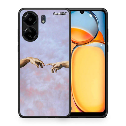 Θήκη Xiaomi Redmi 13C Adam Hand από τη Smartfits με σχέδιο στο πίσω μέρος και μαύρο περίβλημα | Xiaomi Redmi 13C Adam Hand case with colorful back and black bezels