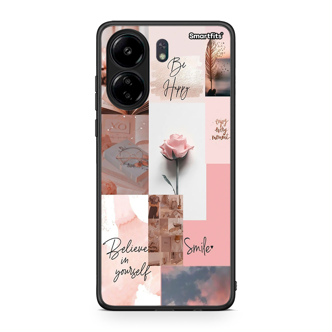 Xiaomi Redmi 13C Aesthetic Collage θήκη από τη Smartfits με σχέδιο στο πίσω μέρος και μαύρο περίβλημα | Smartphone case with colorful back and black bezels by Smartfits