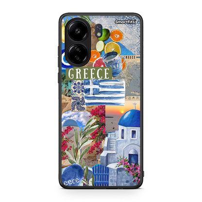 Xiaomi Redmi 13C All Greek Θήκη από τη Smartfits με σχέδιο στο πίσω μέρος και μαύρο περίβλημα | Smartphone case with colorful back and black bezels by Smartfits
