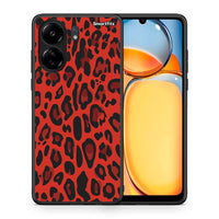 Thumbnail for Θήκη Xiaomi Redmi 13C Red Leopard Animal από τη Smartfits με σχέδιο στο πίσω μέρος και μαύρο περίβλημα | Xiaomi Redmi 13C Red Leopard Animal case with colorful back and black bezels