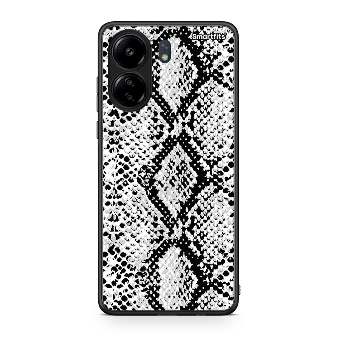24 - Xiaomi Redmi 13C White Snake Animal case, cover, bumper