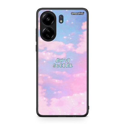 Xiaomi Redmi 13C Anti Social Θήκη Αγίου Βαλεντίνου από τη Smartfits με σχέδιο στο πίσω μέρος και μαύρο περίβλημα | Smartphone case with colorful back and black bezels by Smartfits