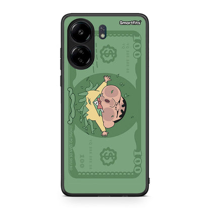 Xiaomi Redmi 13C Big Money Θήκη Αγίου Βαλεντίνου από τη Smartfits με σχέδιο στο πίσω μέρος και μαύρο περίβλημα | Smartphone case with colorful back and black bezels by Smartfits