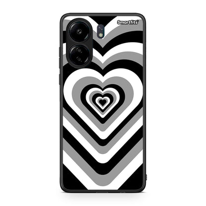 Xiaomi Redmi 13C Black Hearts θήκη από τη Smartfits με σχέδιο στο πίσω μέρος και μαύρο περίβλημα | Smartphone case with colorful back and black bezels by Smartfits