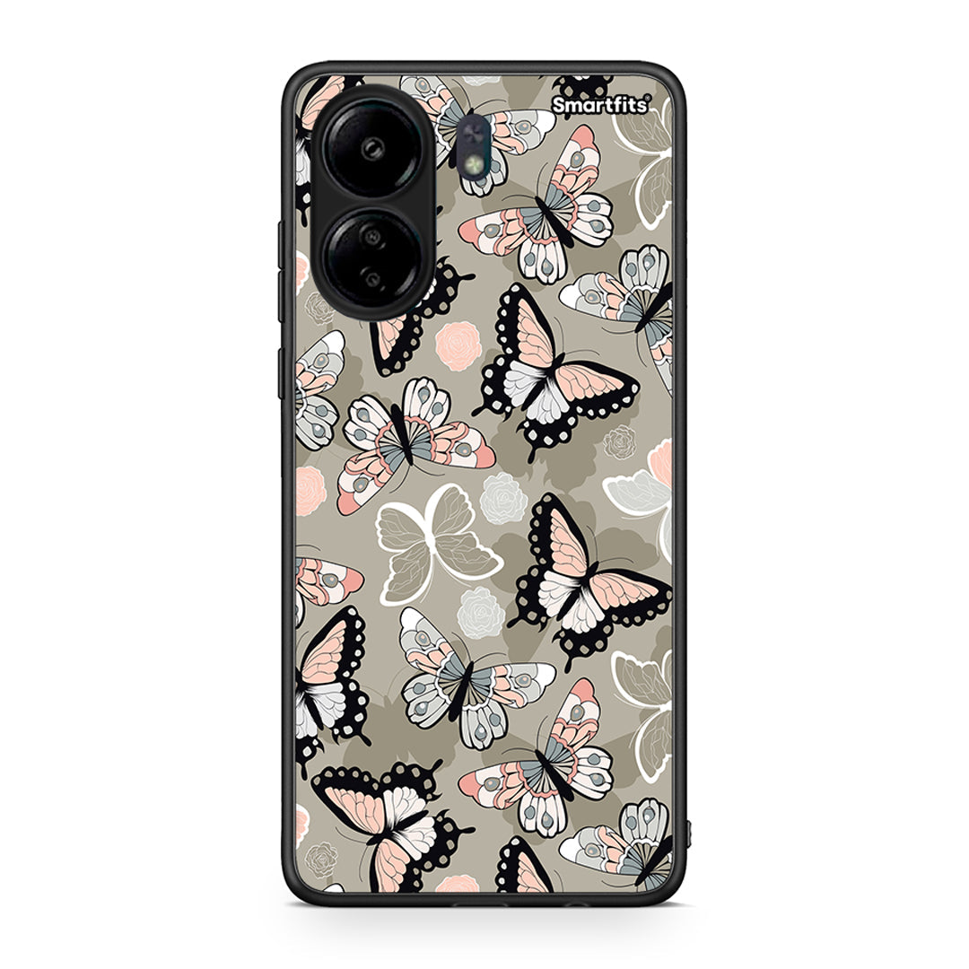 135 - Xiaomi Redmi 13C Butterflies Boho case, cover, bumper