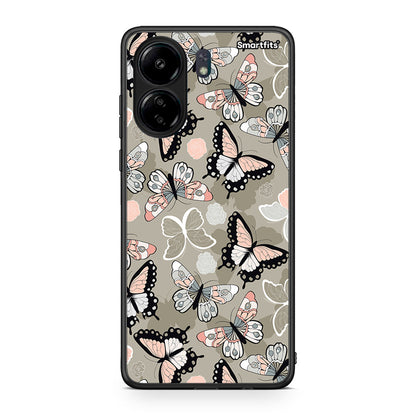 135 - Xiaomi Redmi 13C Butterflies Boho case, cover, bumper