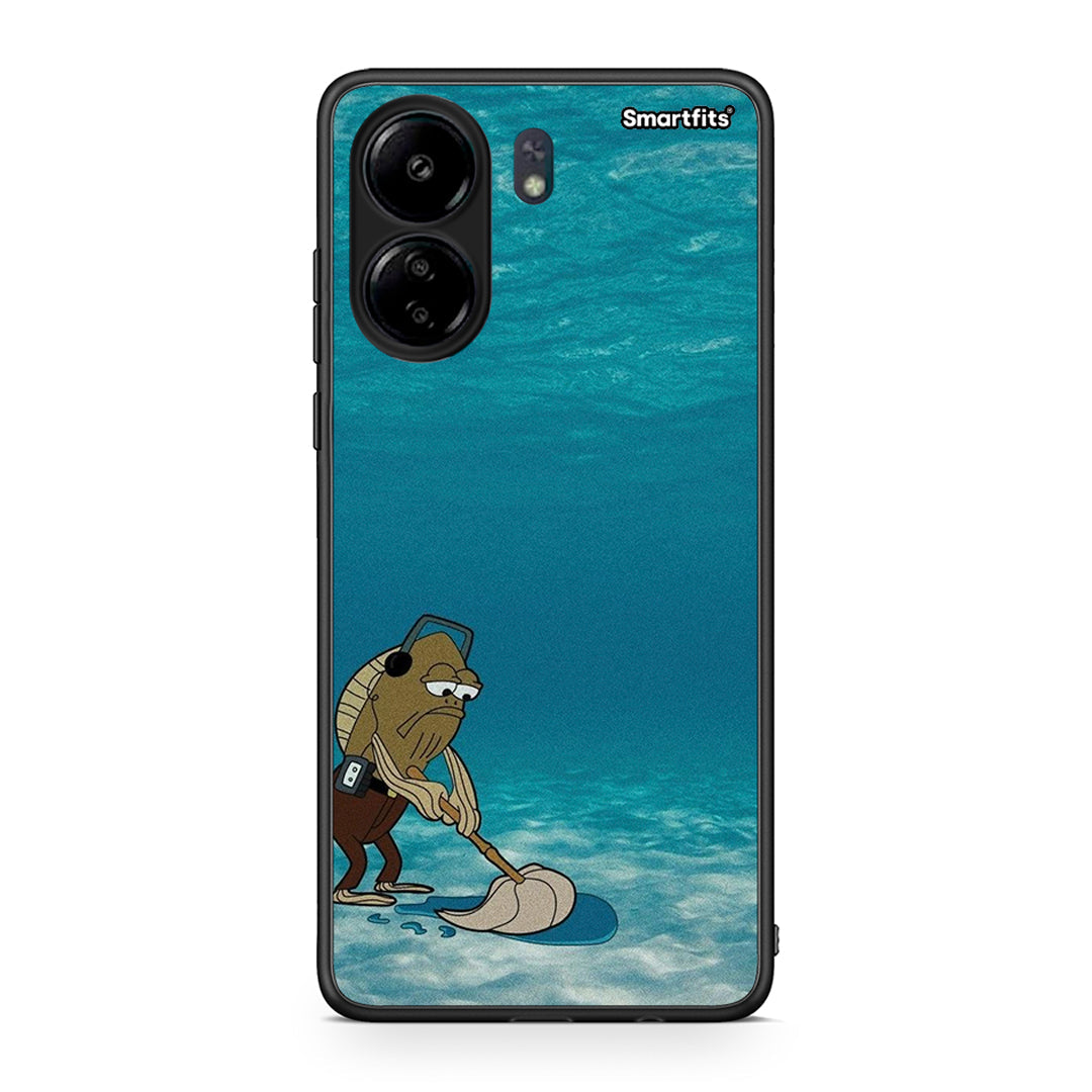 Xiaomi Redmi 13C Clean The Ocean Θήκη από τη Smartfits με σχέδιο στο πίσω μέρος και μαύρο περίβλημα | Smartphone case with colorful back and black bezels by Smartfits