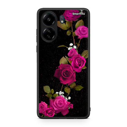 4 - Xiaomi Redmi 13C Red Roses Flower case, cover, bumper