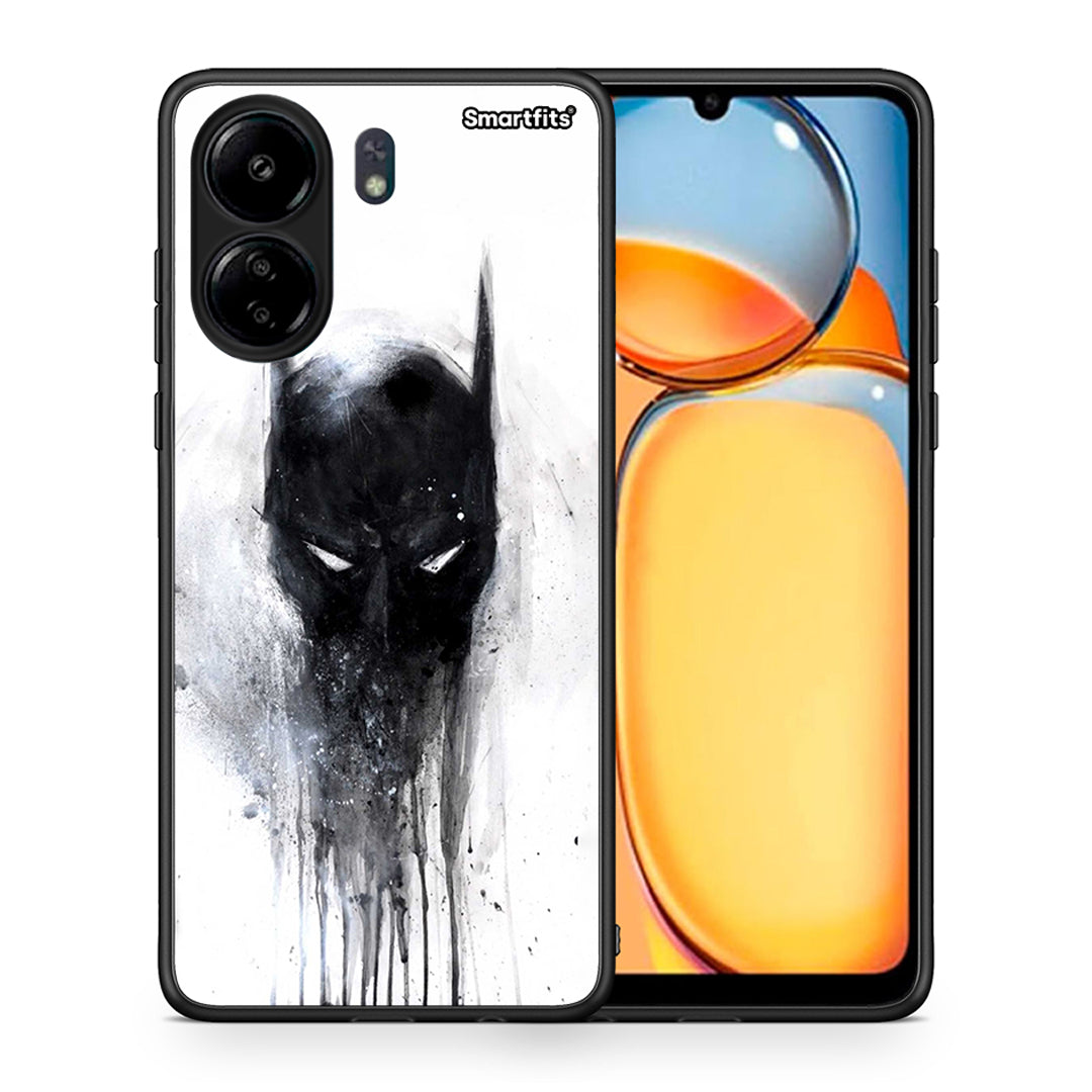 Θήκη Xiaomi Redmi 13C Paint Bat Hero από τη Smartfits με σχέδιο στο πίσω μέρος και μαύρο περίβλημα | Xiaomi Redmi 13C Paint Bat Hero case with colorful back and black bezels