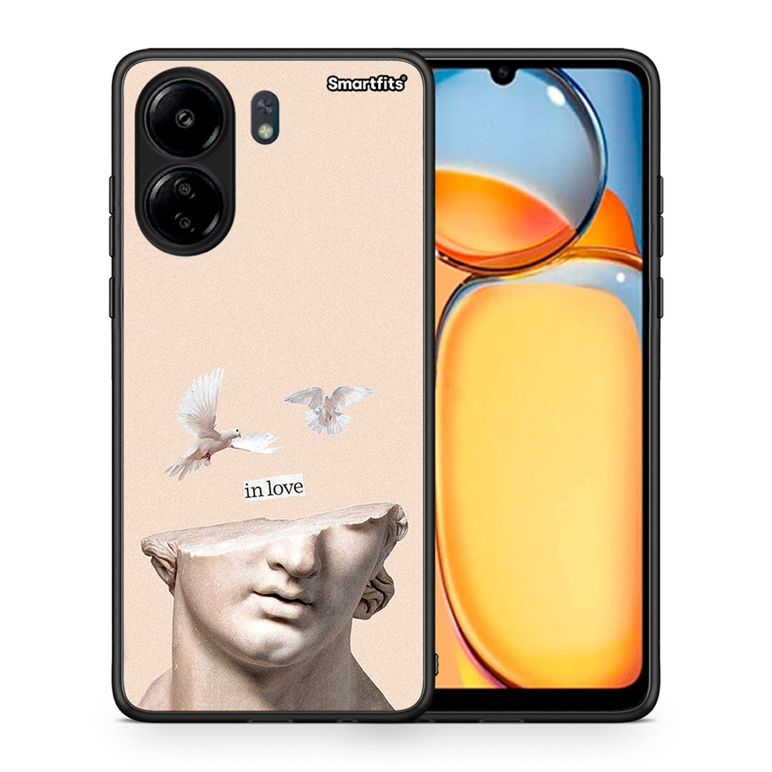 Θήκη Xiaomi Redmi 13C In Love από τη Smartfits με σχέδιο στο πίσω μέρος και μαύρο περίβλημα | Xiaomi Redmi 13C In Love case with colorful back and black bezels