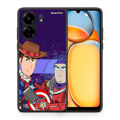 Θήκη Xiaomi Redmi 13C Infinity Story από τη Smartfits με σχέδιο στο πίσω μέρος και μαύρο περίβλημα | Xiaomi Redmi 13C Infinity Story case with colorful back and black bezels