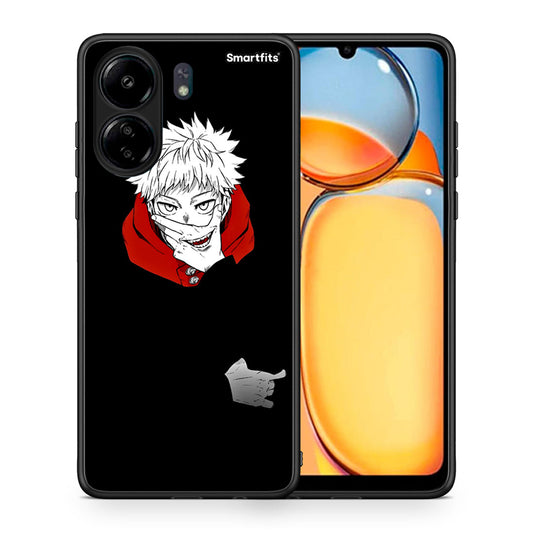 Θήκη Xiaomi Redmi 13C Itadori Anime από τη Smartfits με σχέδιο στο πίσω μέρος και μαύρο περίβλημα | Xiaomi Redmi 13C Itadori Anime case with colorful back and black bezels