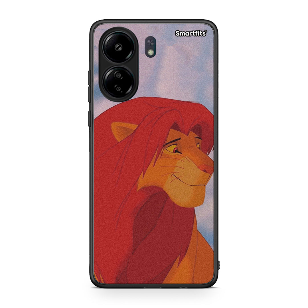 Xiaomi Redmi 13C Lion Love 1 Θήκη Αγίου Βαλεντίνου από τη Smartfits με σχέδιο στο πίσω μέρος και μαύρο περίβλημα | Smartphone case with colorful back and black bezels by Smartfits