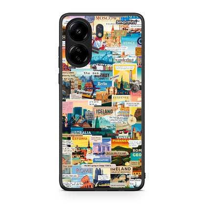 Xiaomi Redmi 13C Live To Travel θήκη από τη Smartfits με σχέδιο στο πίσω μέρος και μαύρο περίβλημα | Smartphone case with colorful back and black bezels by Smartfits